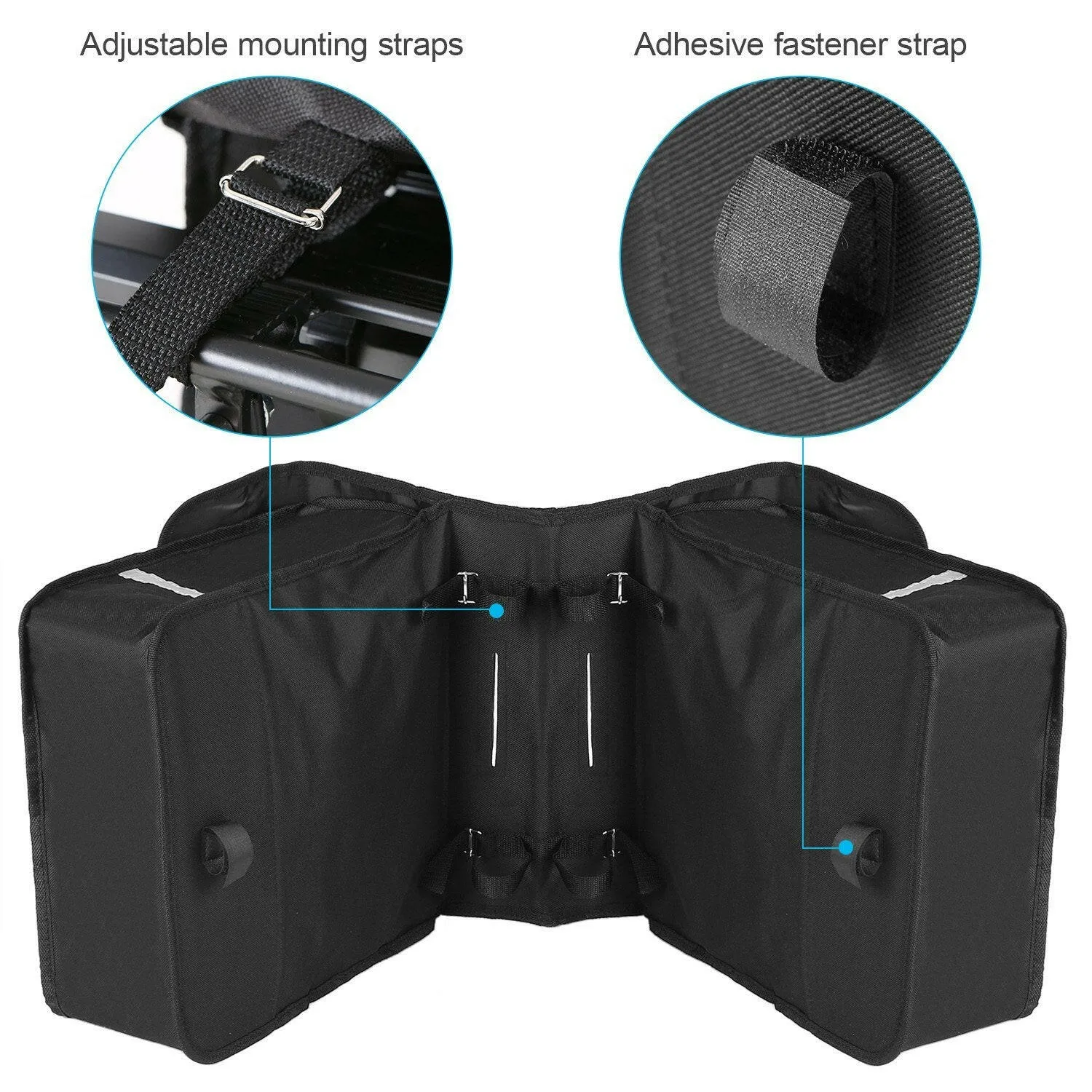 28L Water Resistant Bicycle Rear Seat Carrier Bag Rack Trunk Bags Bike Commuter Bag Pannier