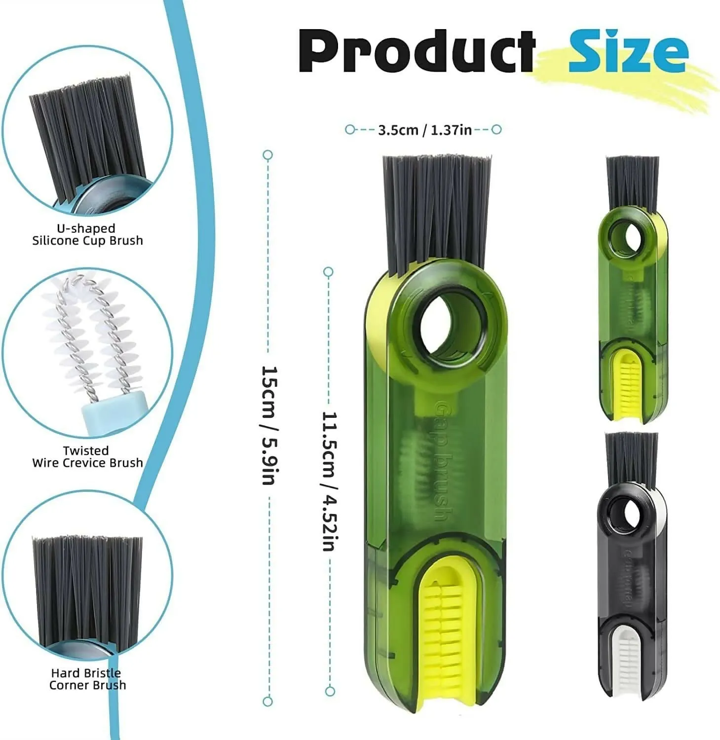 3-in-1 Multi-Functional Cleaning Brush (GREEN)