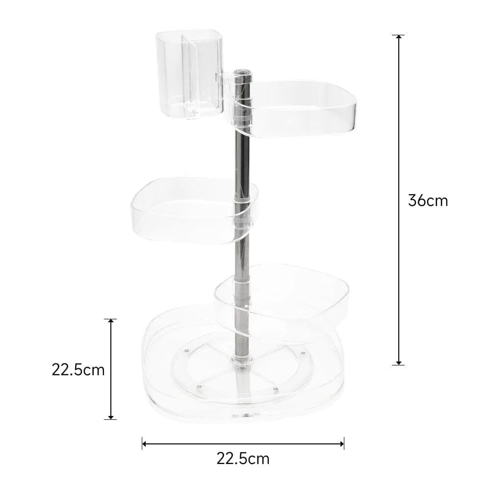 36cm H Adjustable Height Rotating Makeup Organizer