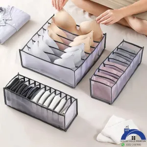 3Pcs Wardrobe Undergarments Organizer Set