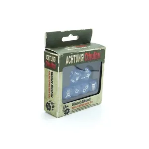 Achtung Cthulhu RPG - Blauer Kristall Roleplaying Dice Set