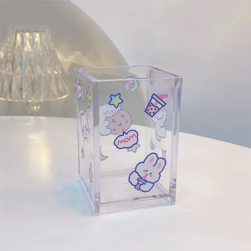 Acrylic Transparent Pen Holder Storage Box （different sizes）