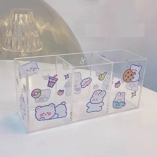 Acrylic Transparent Pen Holder Storage Box （different sizes）