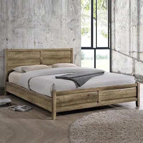 Alice Wooden Queen Bed Base Oak