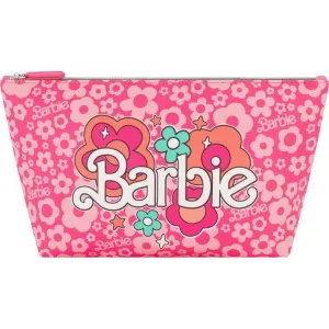 Barbie Large Trapezoid Cosmetic Bag - Pink Floral