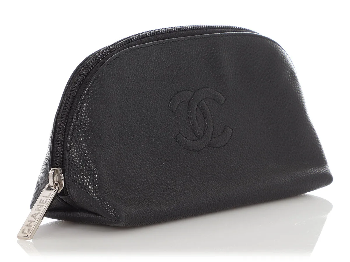 Chanel Small Black Caviar Makeup Case