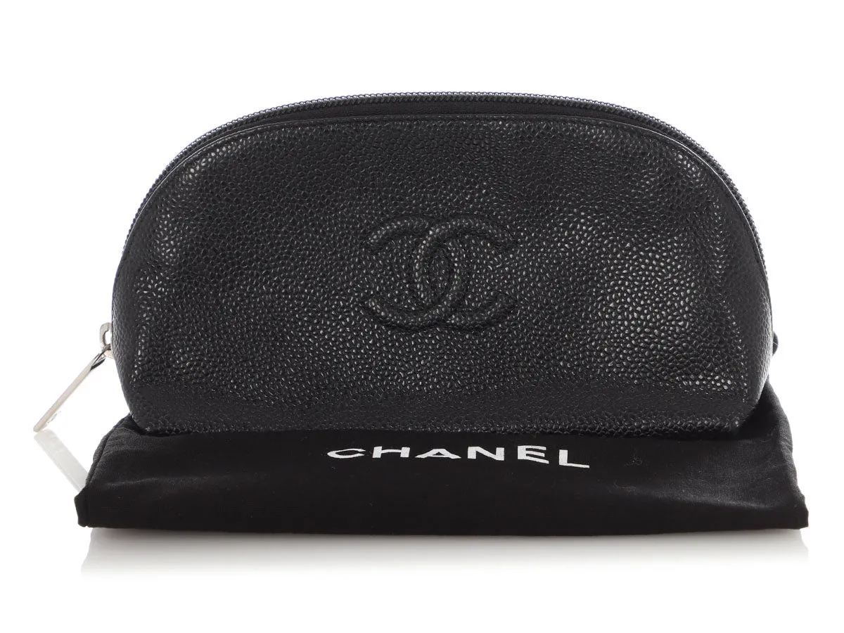 Chanel Small Black Caviar Makeup Case