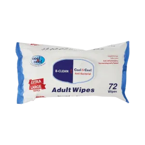 COOL & COOL EXTRA LARGE ADULT WIPES 72PCS