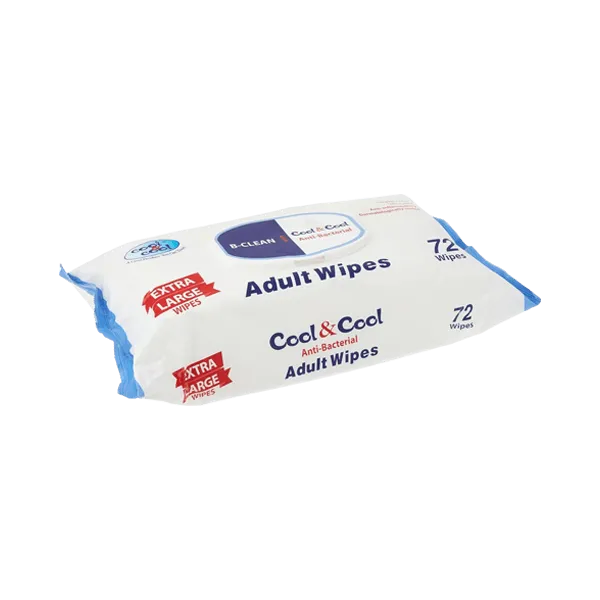 COOL & COOL EXTRA LARGE ADULT WIPES 72PCS