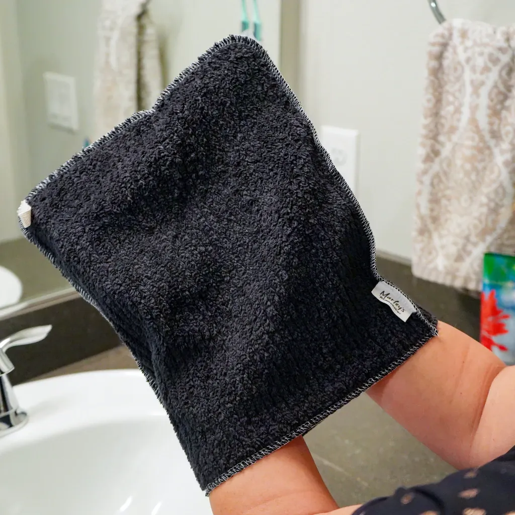 Cotton Chenille Makeup Towel - Black