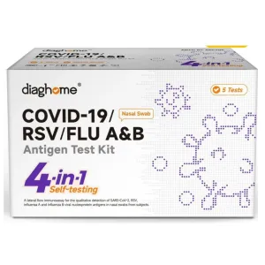 Diaghome 4 in 1, RSV, Influenza A&B Rapid Antigen Test Rats - Nasal Dec 2026