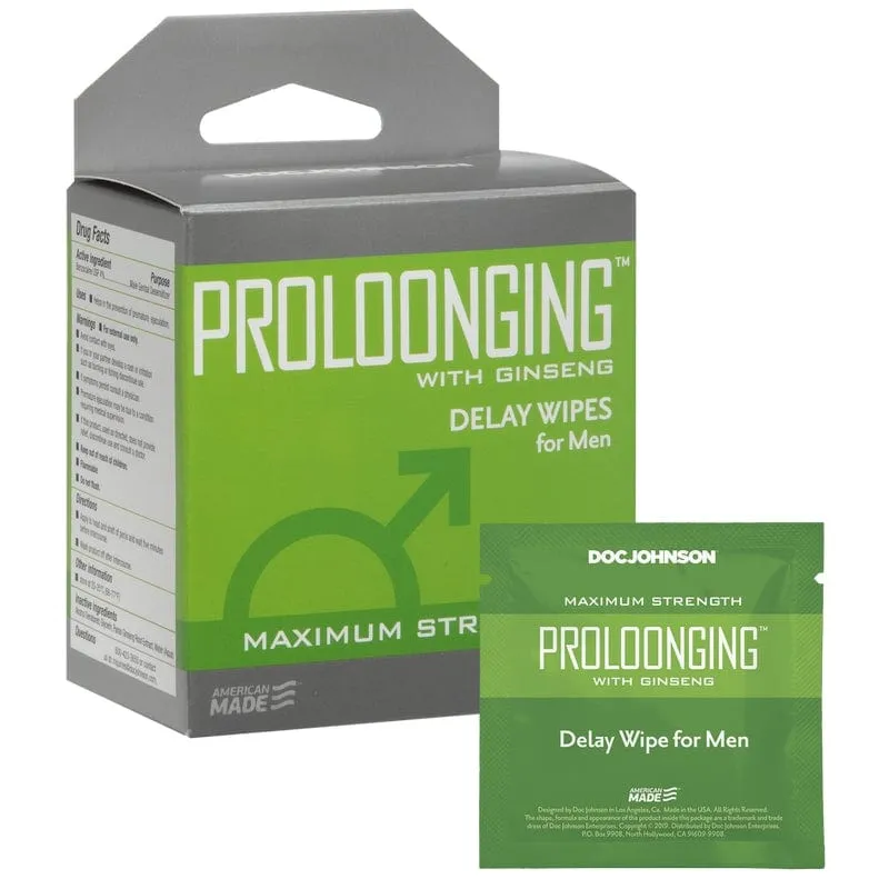 Doc Johnson Proloonging Wipes for Men