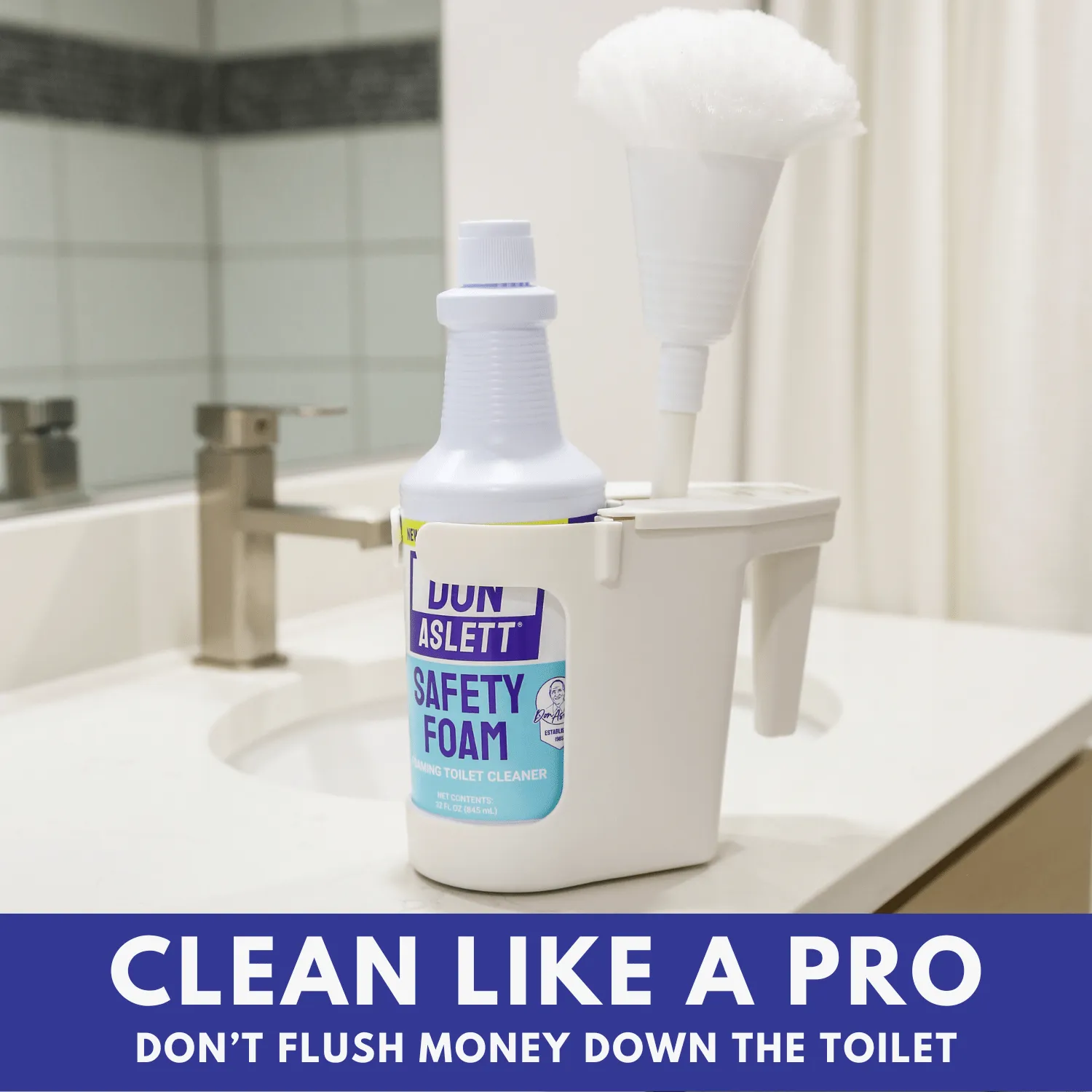 Don Aslett Safety Foam Toilet Kit - Clean Like A Pro