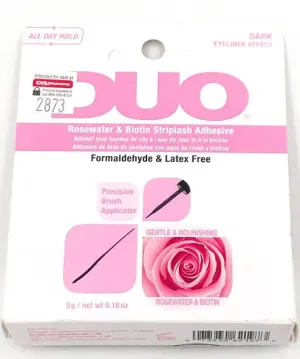 DUO BRUSH-ON ROSEWATER & BIOTIN STRIP LASH ADHESIVE DARK