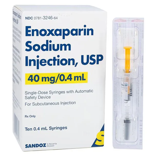 Enoxaparin Sodium Injection 40 mg/0.4 mL Safety Syringes 10-Pack by Sandoz