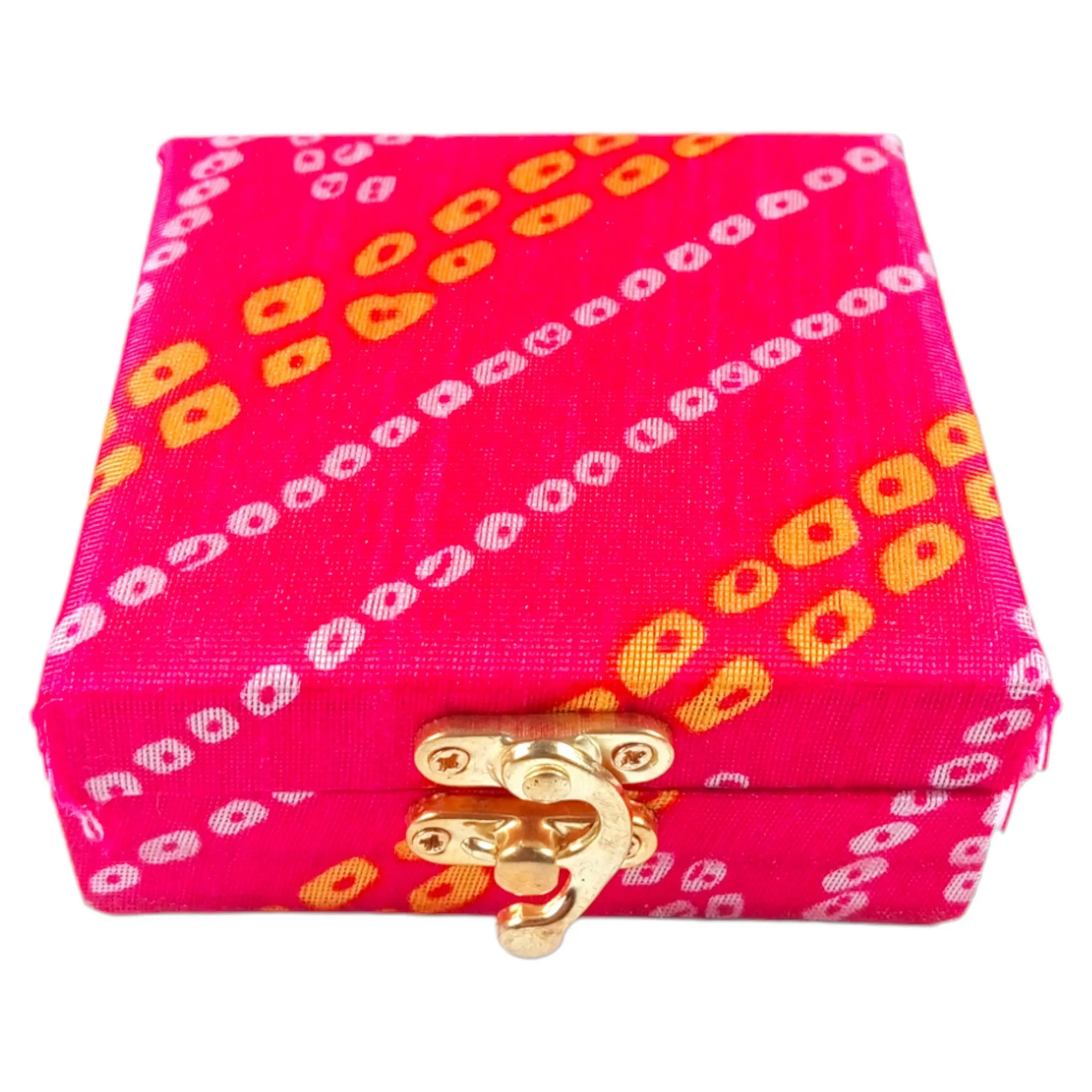 Indian Petals Square Wooden Gift Box for Return Gift Jewellery or Party favour Giftings