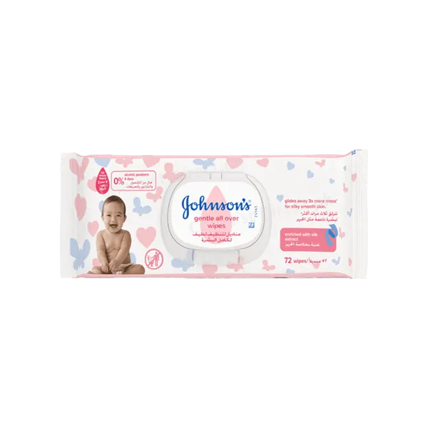 JOHNSON'S GENTLE ALL OVER WIPES 72PCS