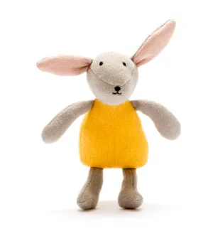 Knitted Mustard Organic Cotton Bunny