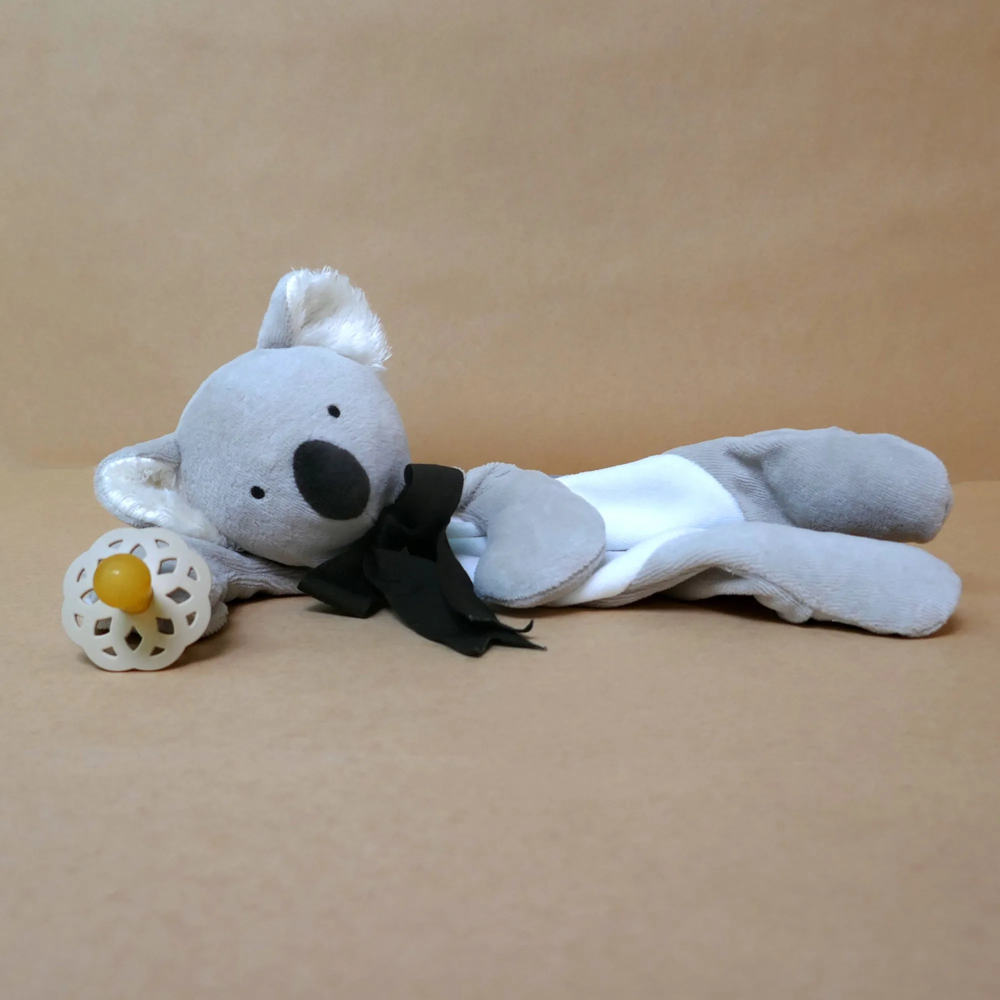 Koala Comforter Toy - Organic Cotton - Baby Gift Boxed - Ash Grey/ White - 30cm