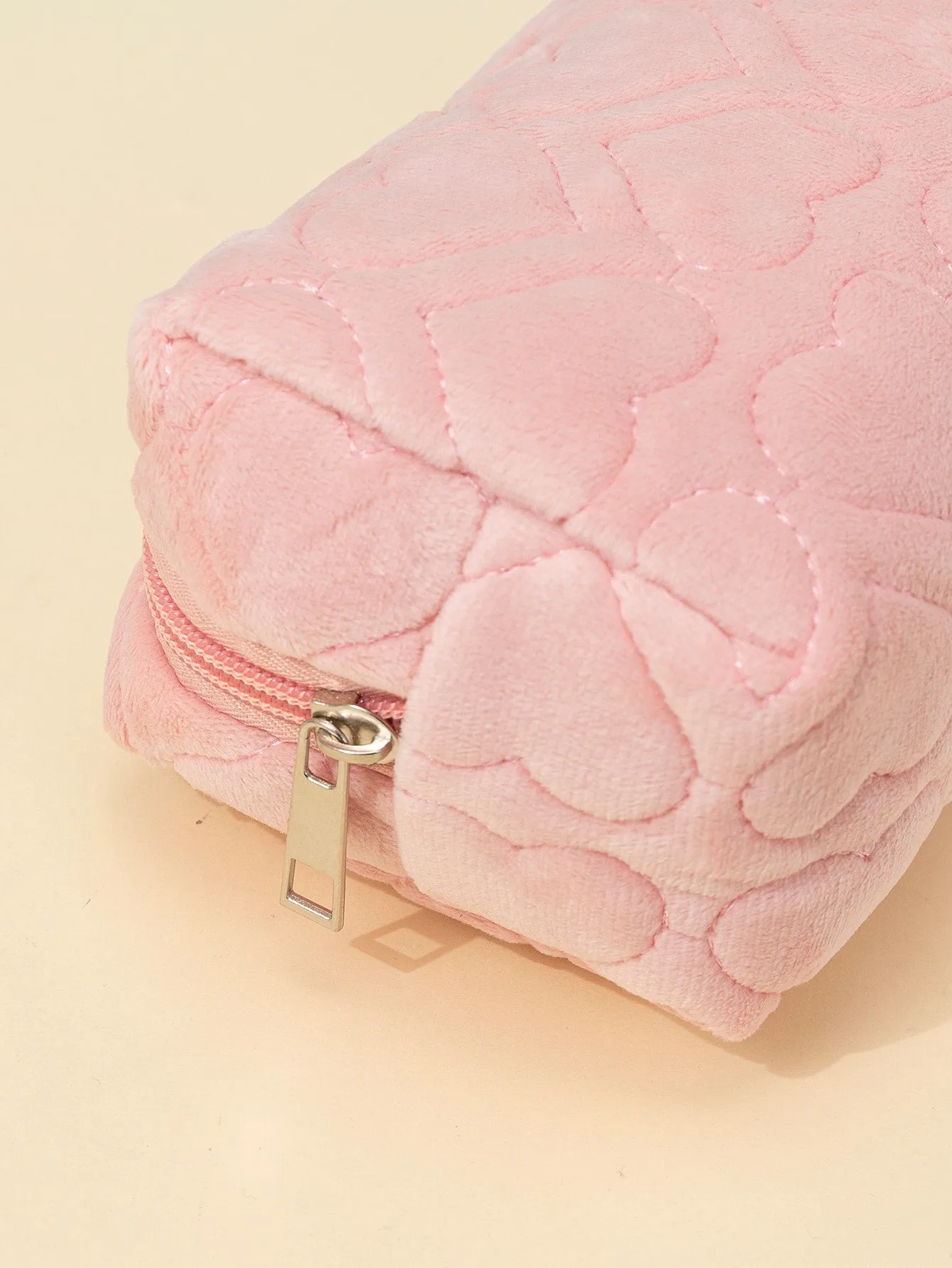 Love Pink Plush Makeup Bag Cosmetic Organizer Toiletries Bag Makeup Organizer