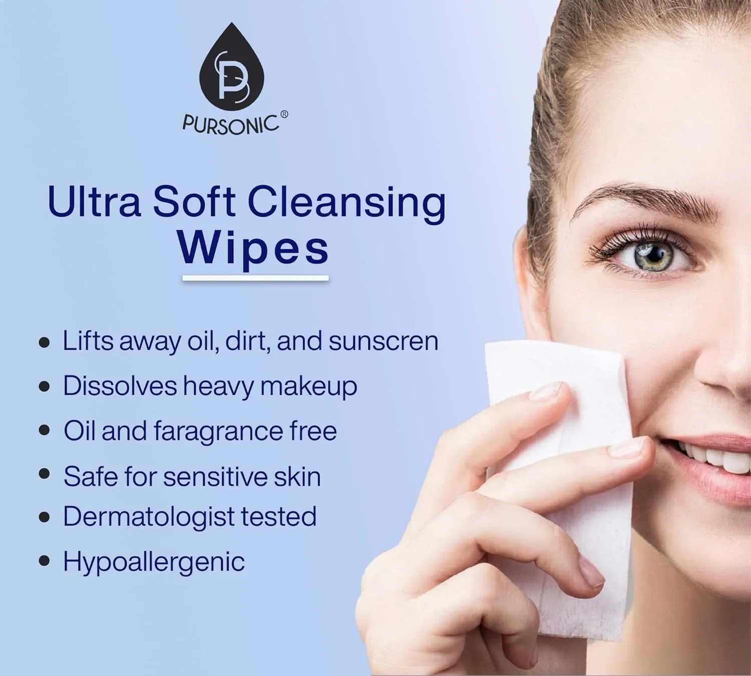 Makeup Removal Wipes 12 Pack (720 Wipes Total) – Ultra-Soft Facial Cleansing Towelettes Dissolve All Traces of Dirt, Oil & Makeup – Gentle Enough for Contact Lens Wearers, Safe for Eye