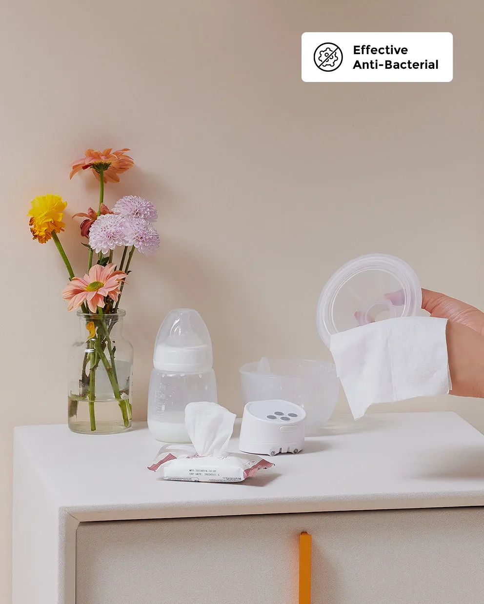 Natural Breast Pump Wipes - Safe & Convenient