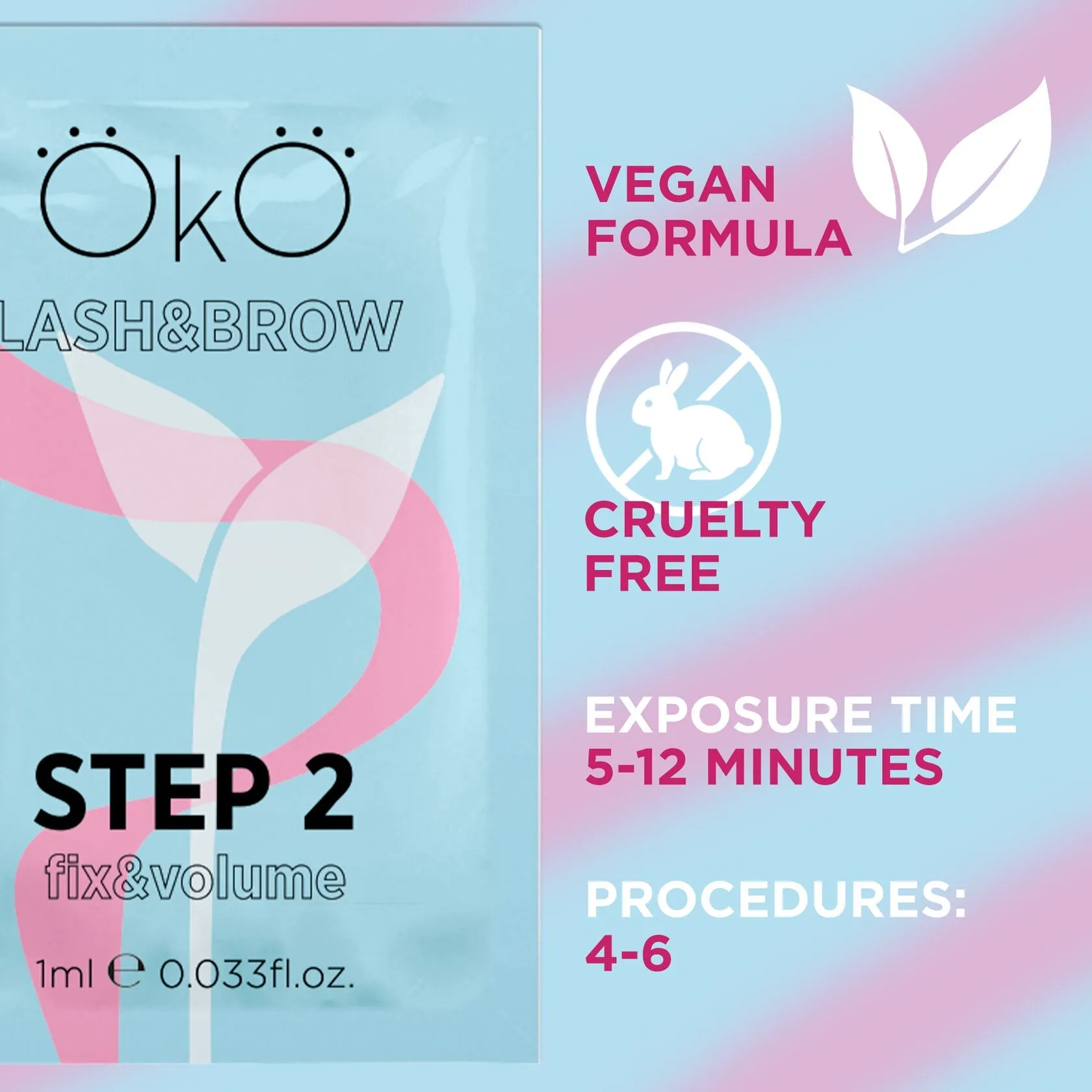 OkO - Lash & Brow Lamination - Step 2 Fix & Volume Sachets