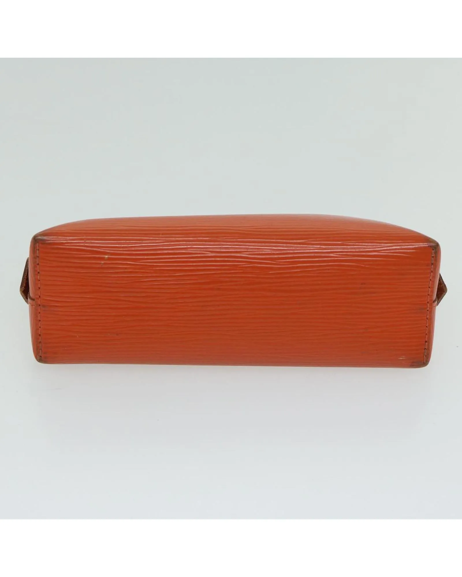 Orange Epi Pochette Cosmetic Pouch LV Auth