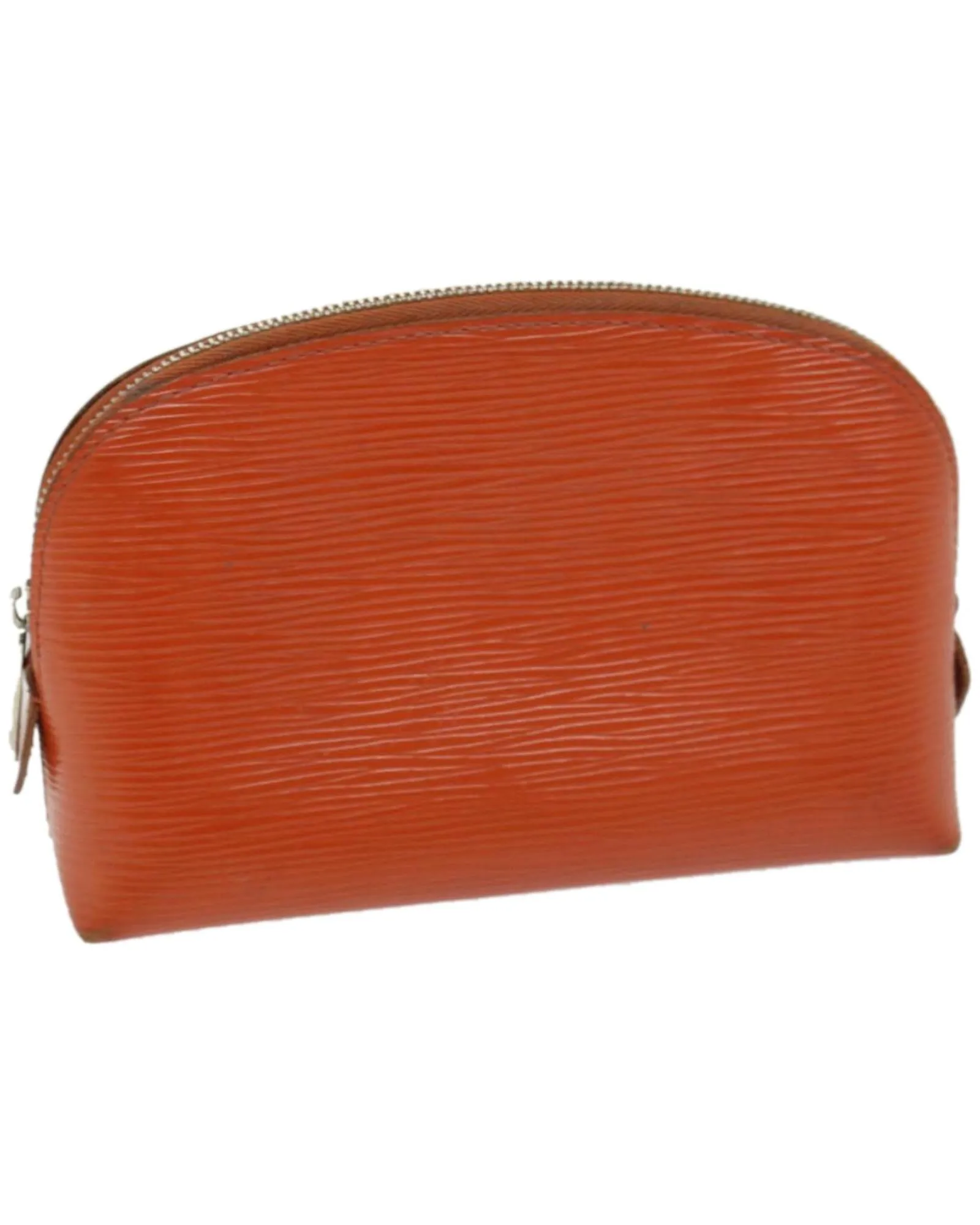 Orange Epi Pochette Cosmetic Pouch LV Auth