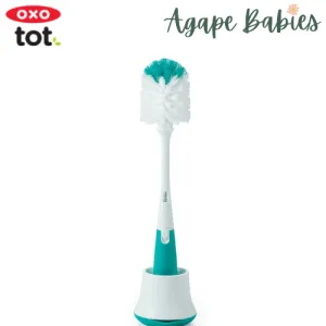 OXO Tot Bottle Brush With Detail Cleaner & Stand - Teal