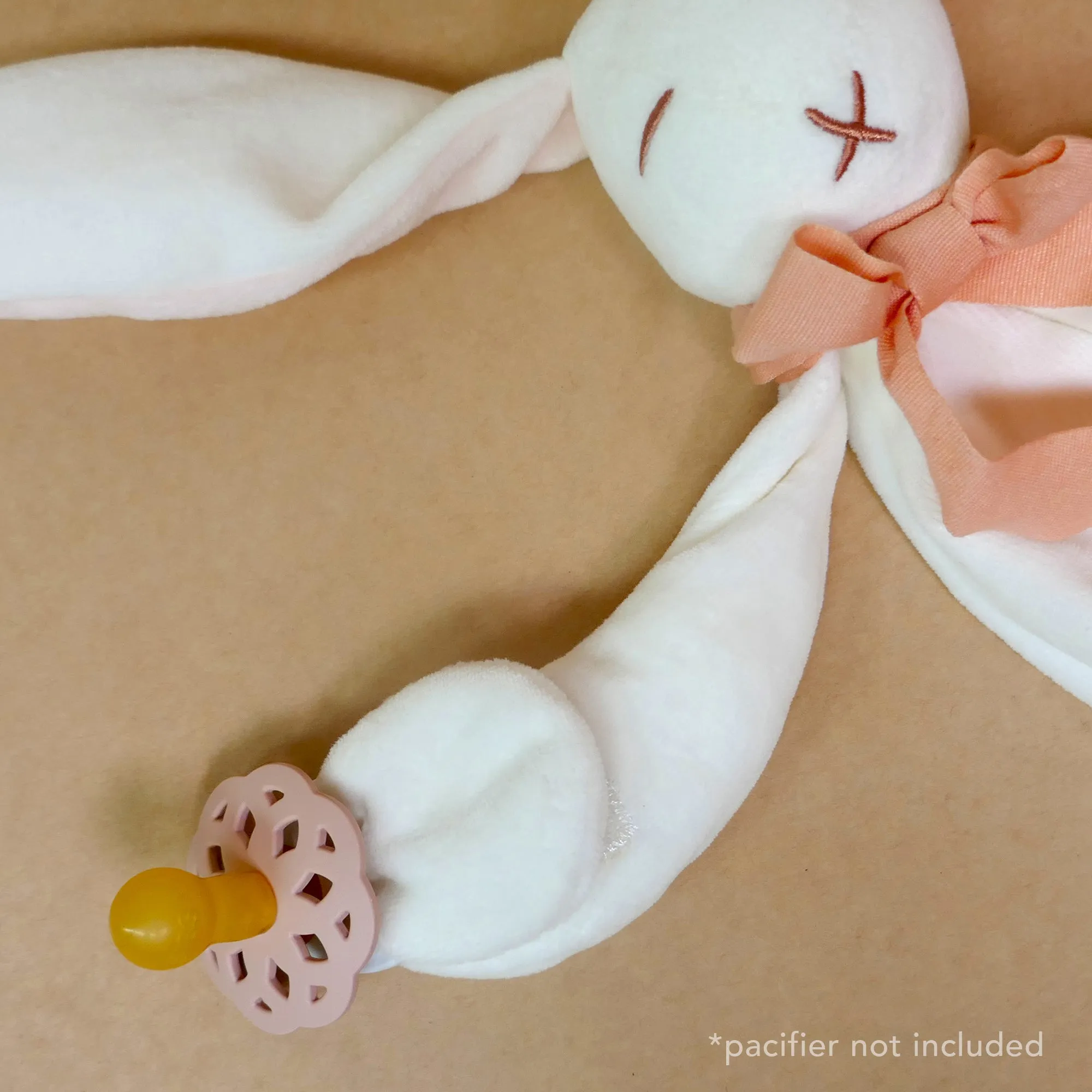 Pink Bunny Comforter Toy - Organic Cotton - Baby Gift Unboxed - 30cm