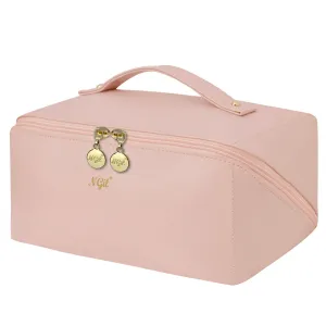 Pink NGIL Large Faux Leather Travel Toiletry