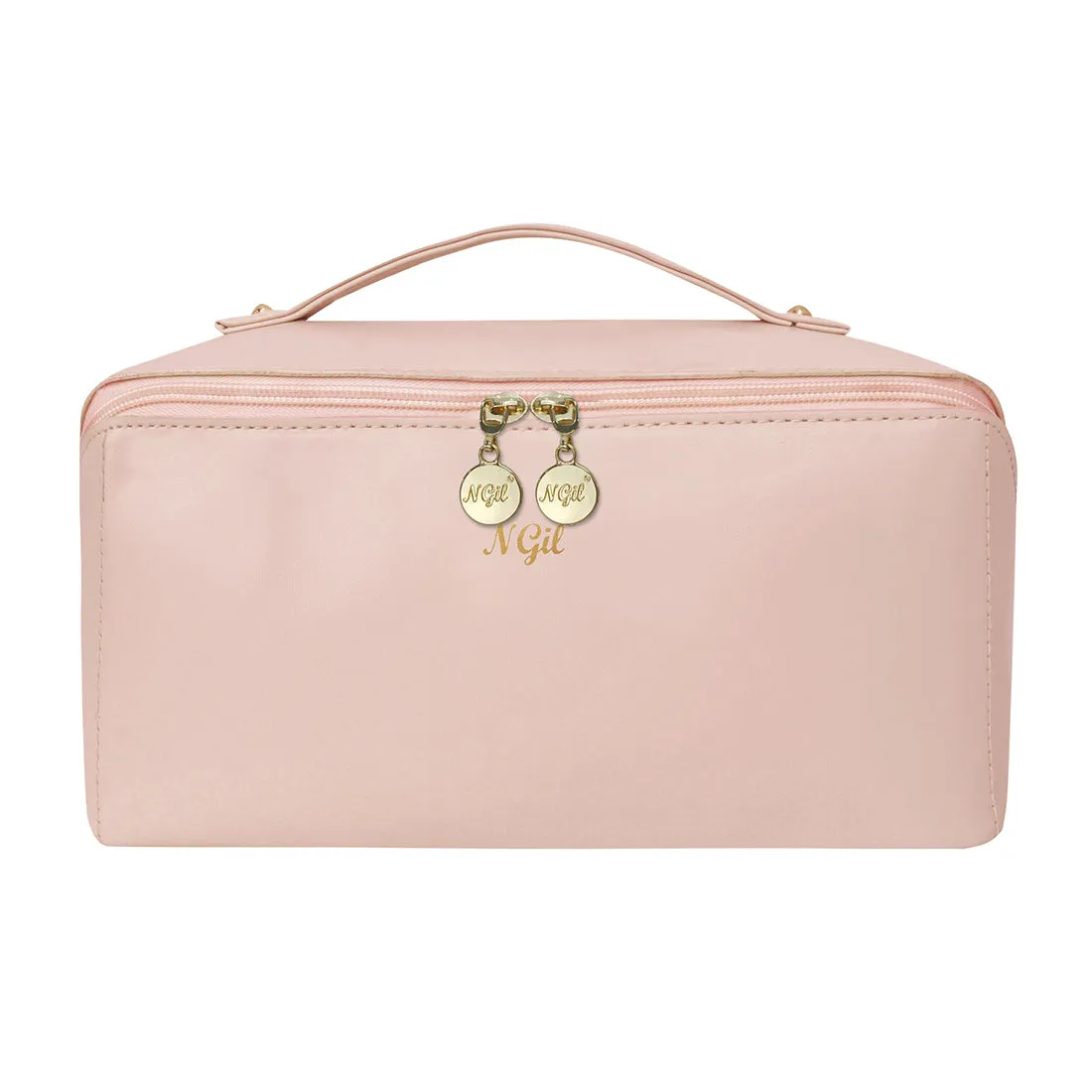 Pink NGIL Large Faux Leather Travel Toiletry