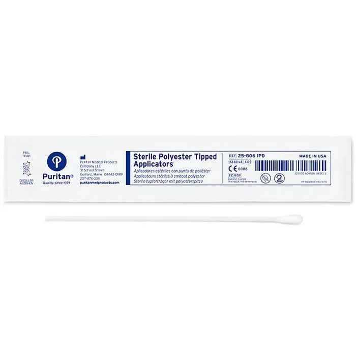 Polyester Tipped Specimen Collection Swab Applicator, Sterile by Puritan 100/Box