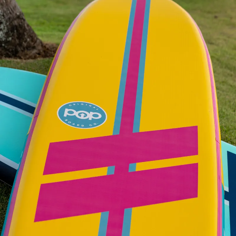 POP Board Co 11' Yacht Hopper Paddle Board Inflatable SUP - Turquoise/Pink/Yellow