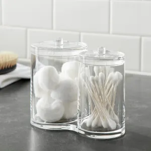 Rounded 2 in 1 Cotton Ball and Swab Container