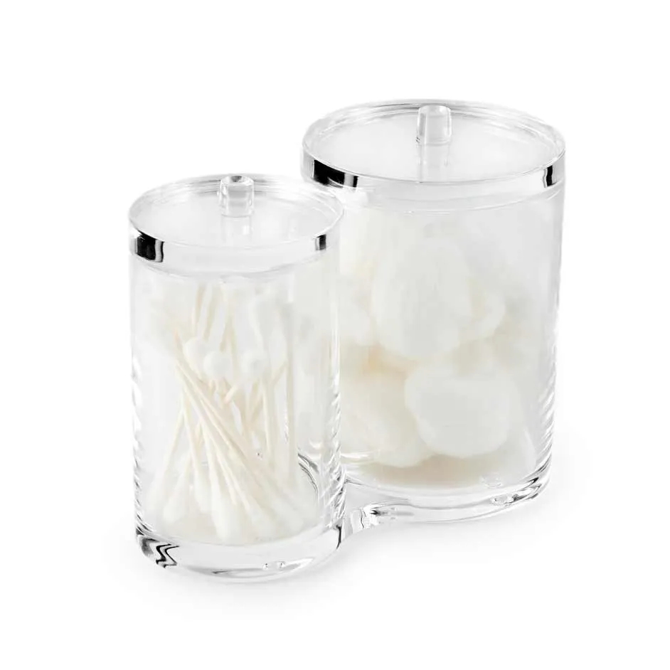 Rounded 2 in 1 Cotton Ball and Swab Container