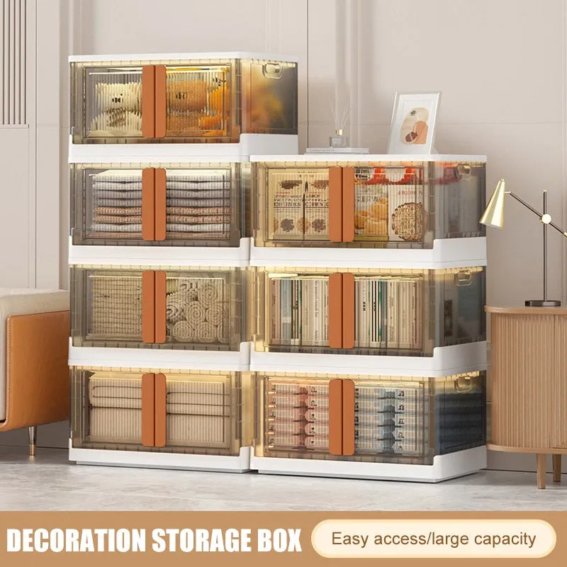 Space saving Transparent Folding Storage Box