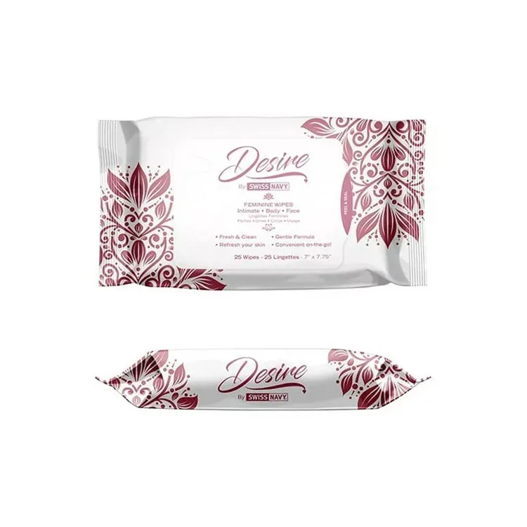 Swiss Navy Desire Unscented Feminine Wipes