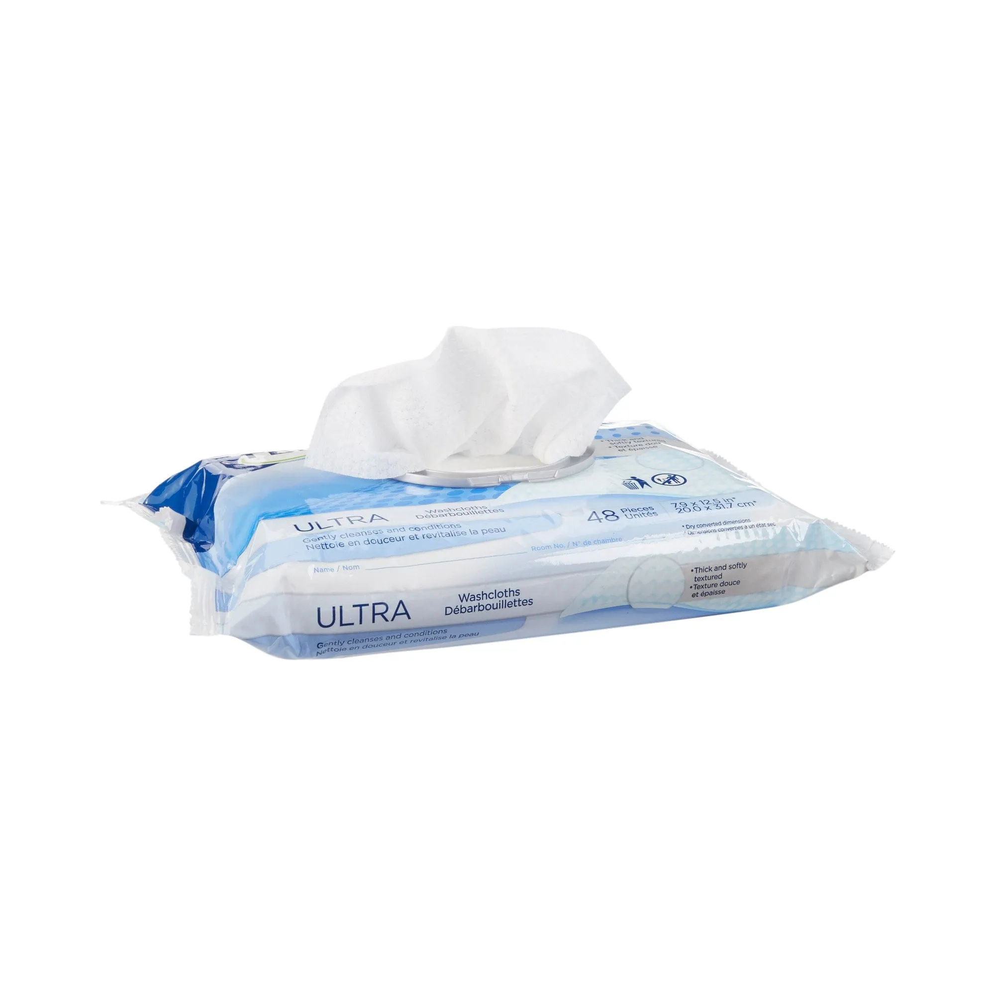 Tena® Ultra Washcloths, Disposable, Soft Pack