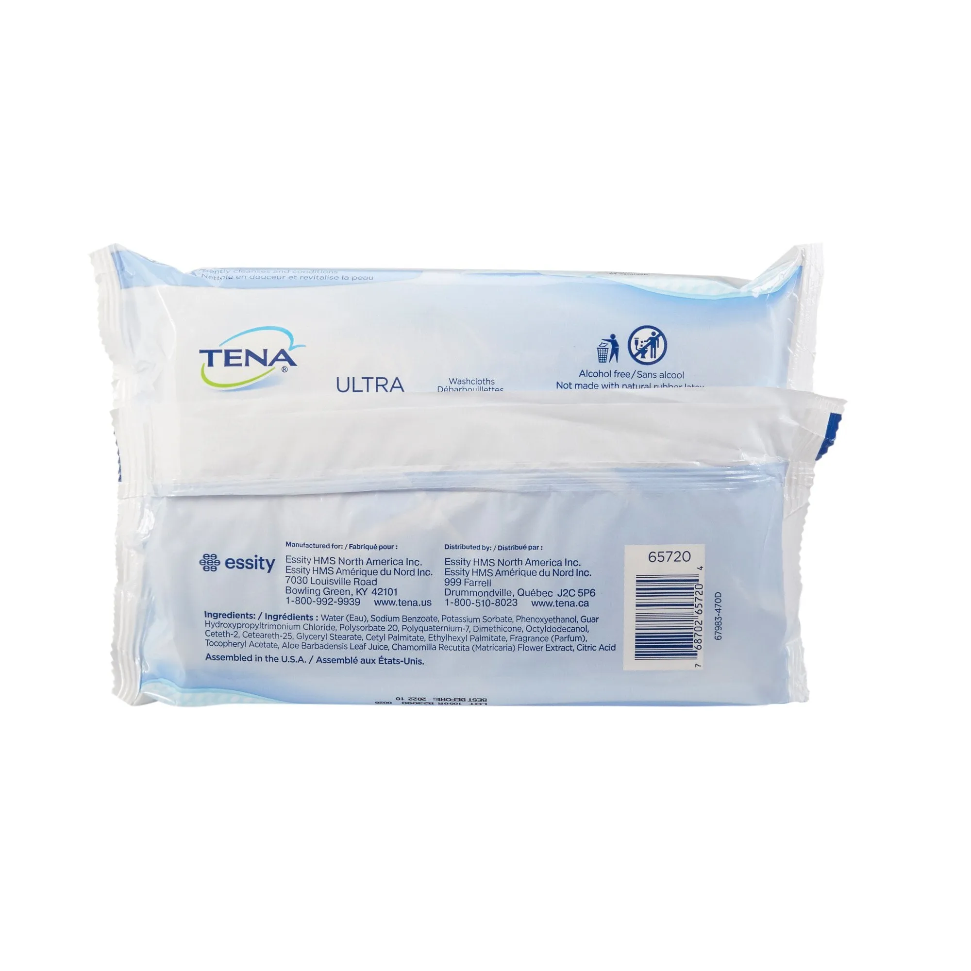 Tena® Ultra Washcloths, Disposable, Soft Pack