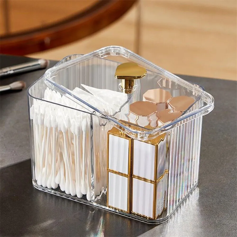 Transparent Cosmetic & Swab Organizer