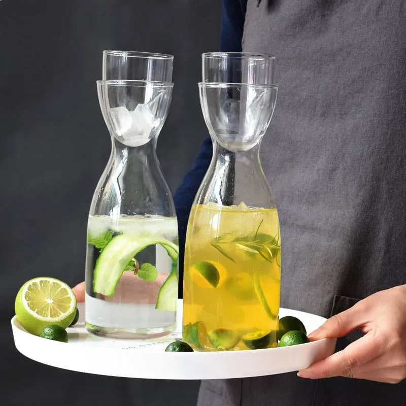 Transparent Glass Cup Creative Glass Heat-Resistant Cold Water Jug