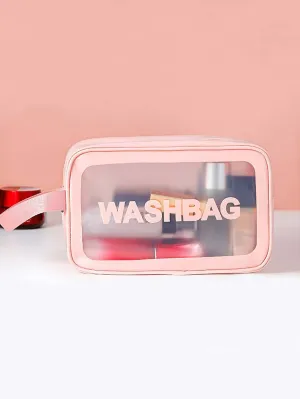 Washbag Makeup Bag Pink Cosmetic Organizer Toiletries Bag Makeup Organizer Zip