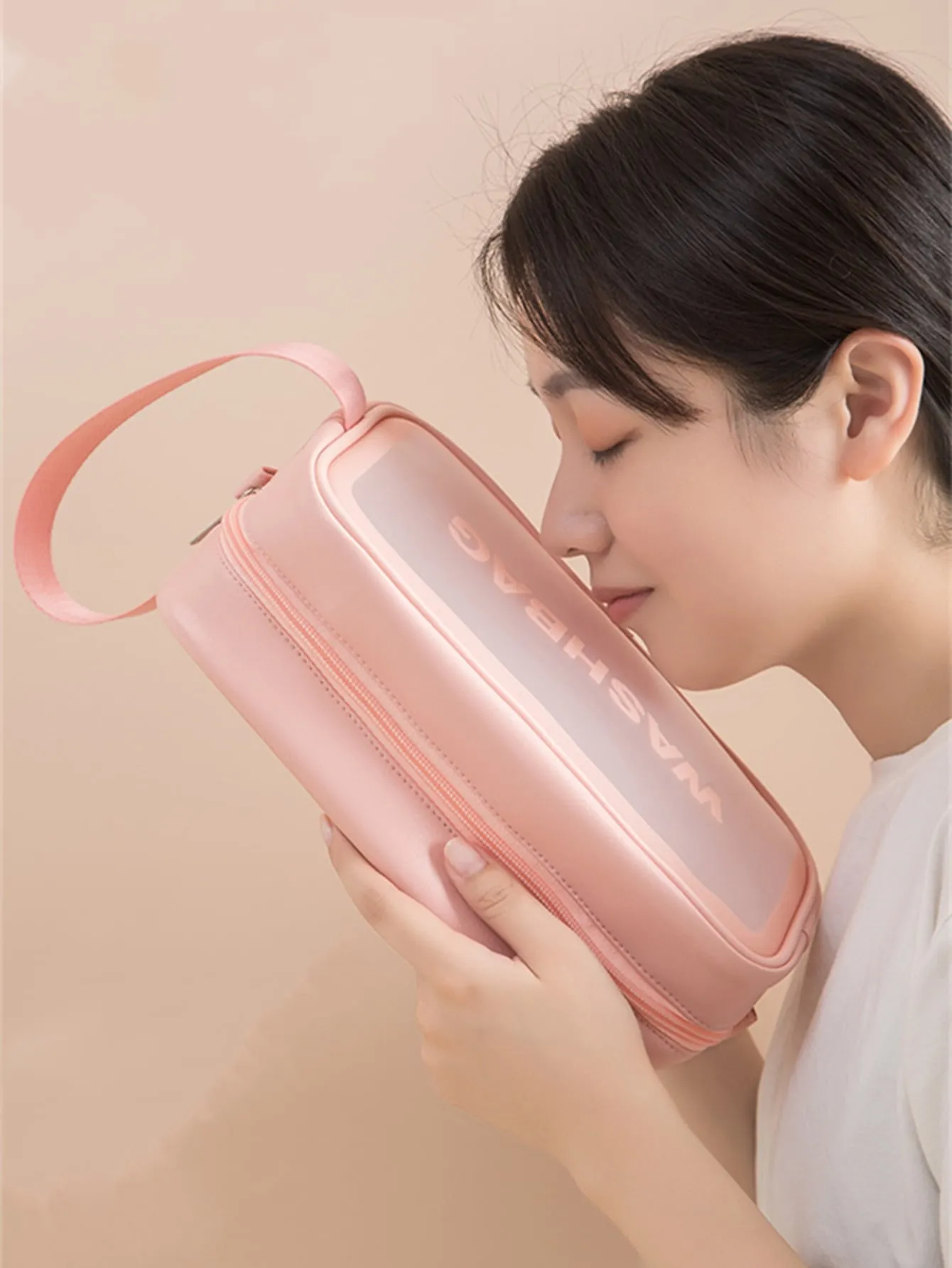 Washbag Makeup Bag Pink Cosmetic Organizer Toiletries Bag Makeup Organizer Zip