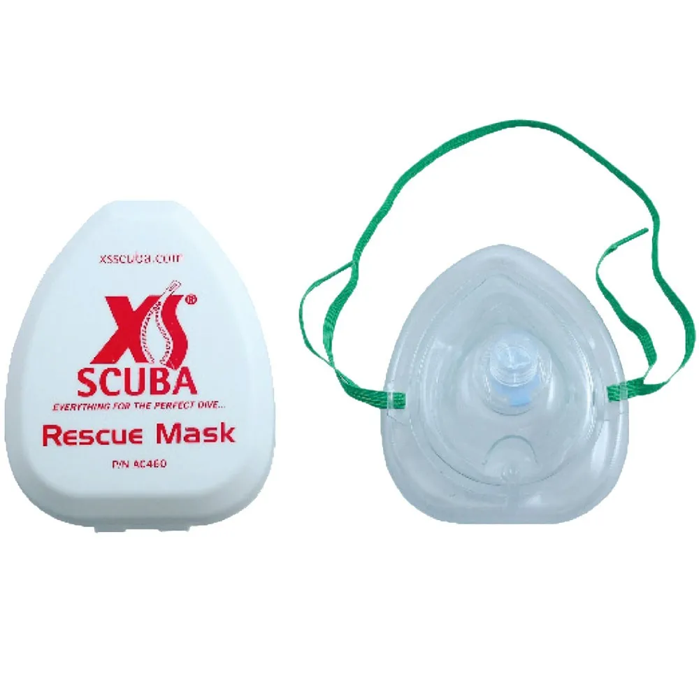 XS Scuba Pocket Rescue Mask With Case Accessories